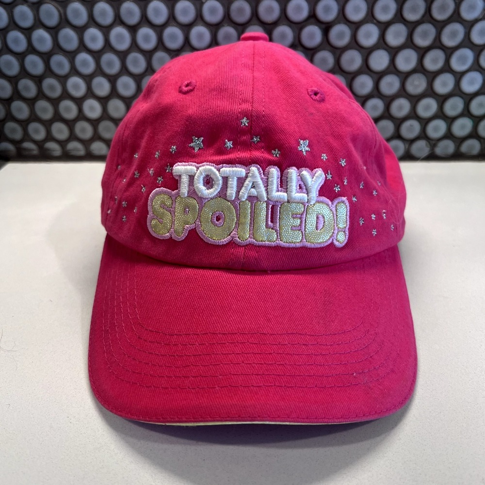 Totally Spoiled Hat Cap Pink Strap Back Universal Studios Mom‎ Hat Adult